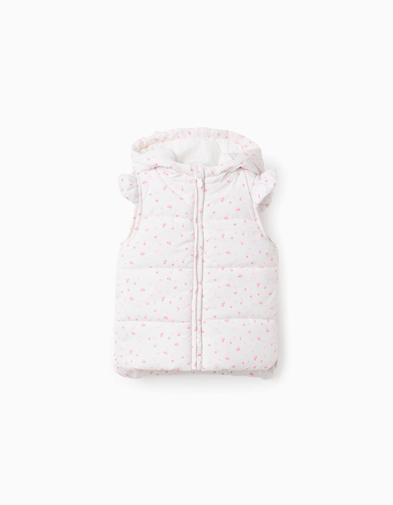 Doudoune Sans Manches Capuche Et Motif Beige Clair 14 €
