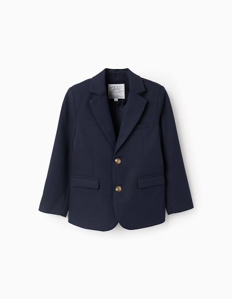 Garçon-Manteau, veste-Veste-Blazer en piqué avec poches à rabat