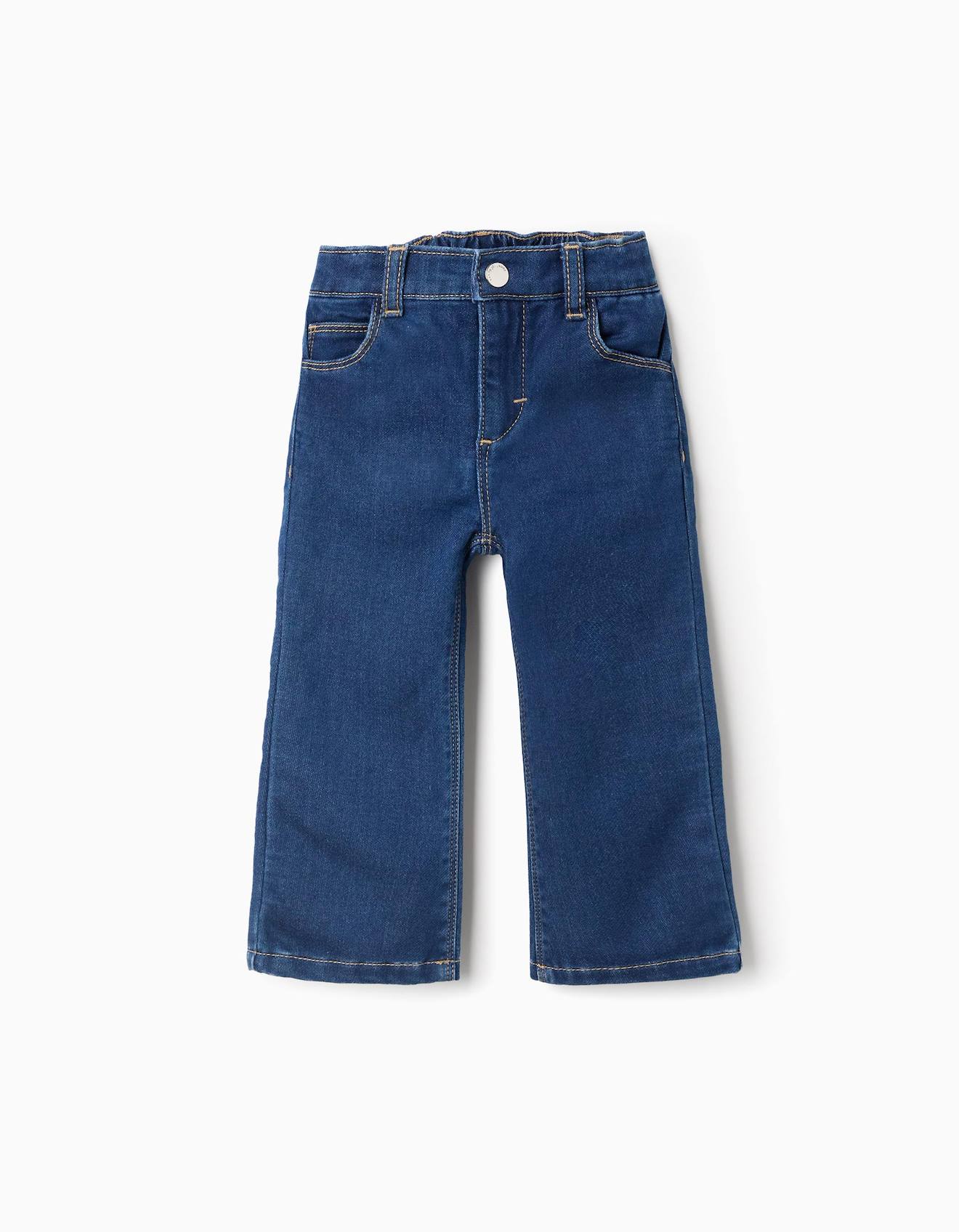 Pantalon En Jean Flare En Comfort Denim Bleu