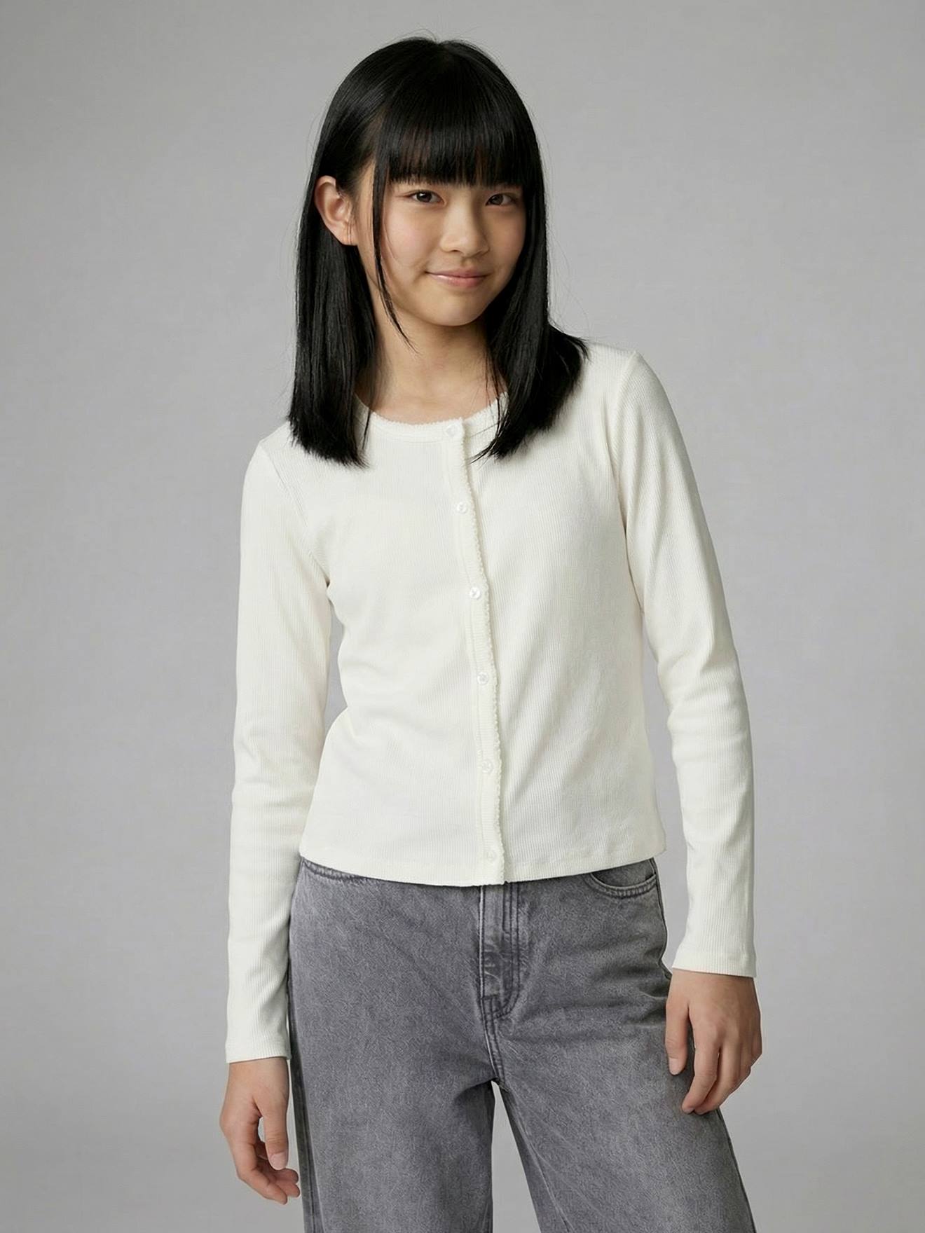 T-shirt manches longues écru