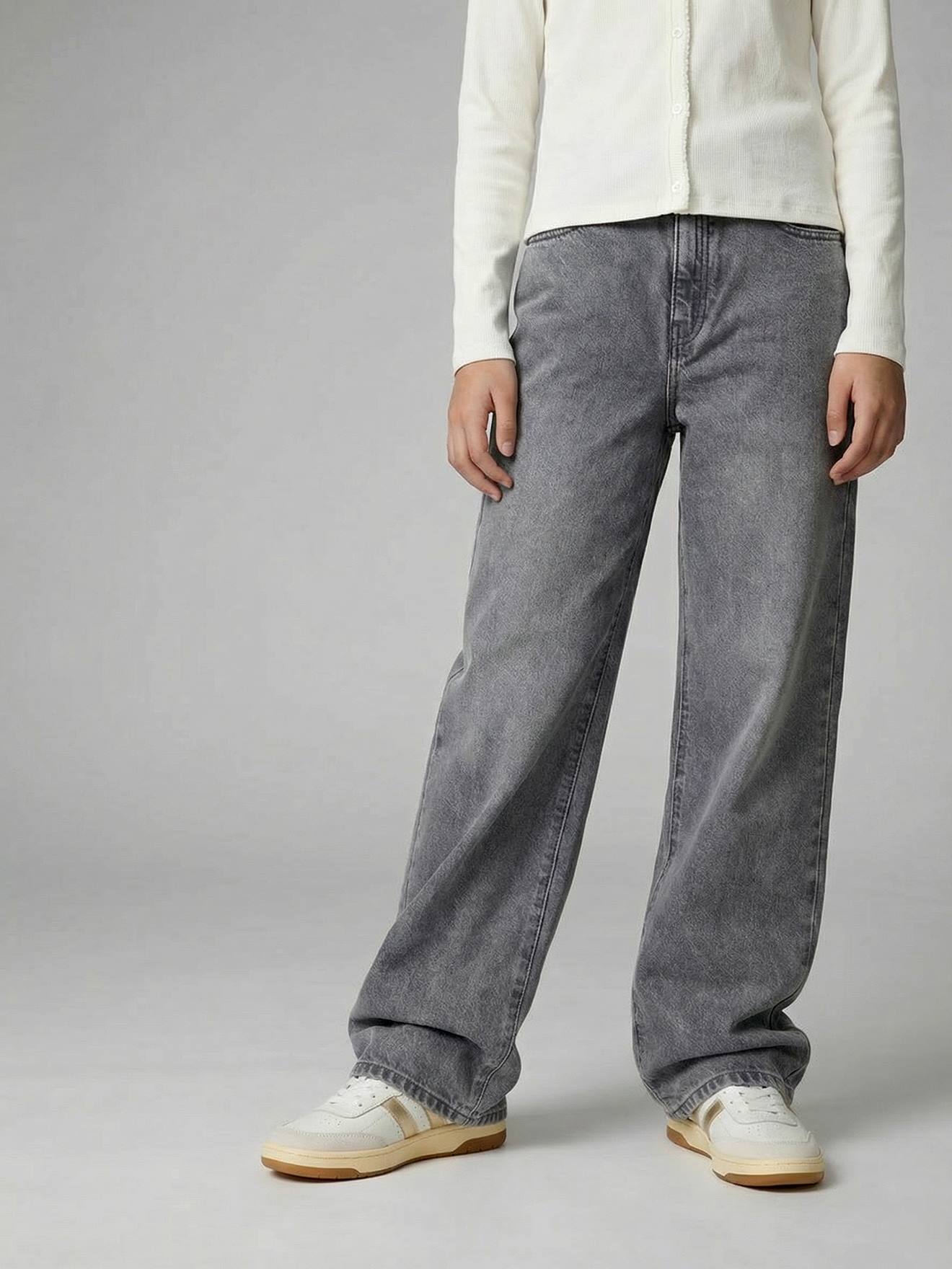 Pantalon large fille denim denim gris 26 €