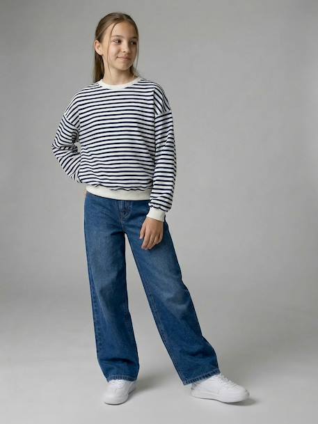 Fille-Pantalon large fille denim