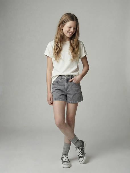 Fille-Short enfant en denim coton