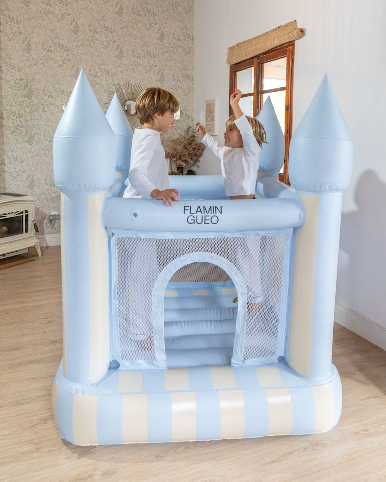 Chateau Gonflable Pvc Avec Gonfleur Bleu