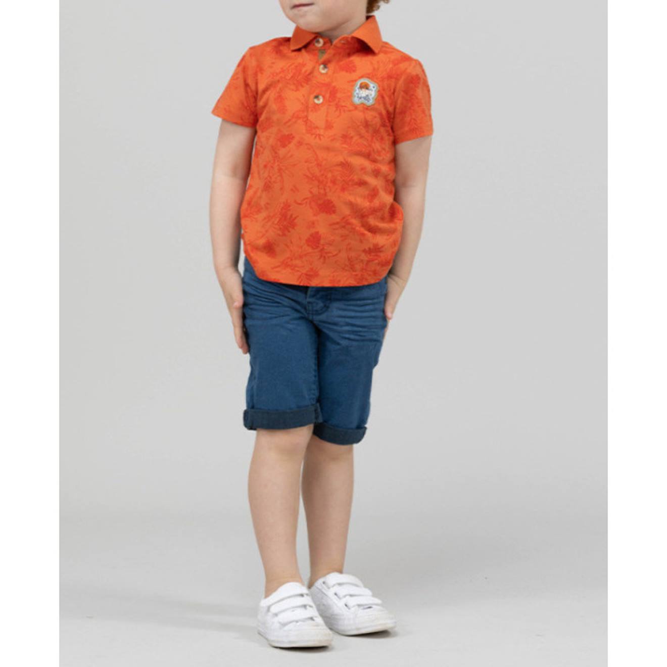 Polo Manches Courtes 100 Coton Garon Orange Citrouille 14 €