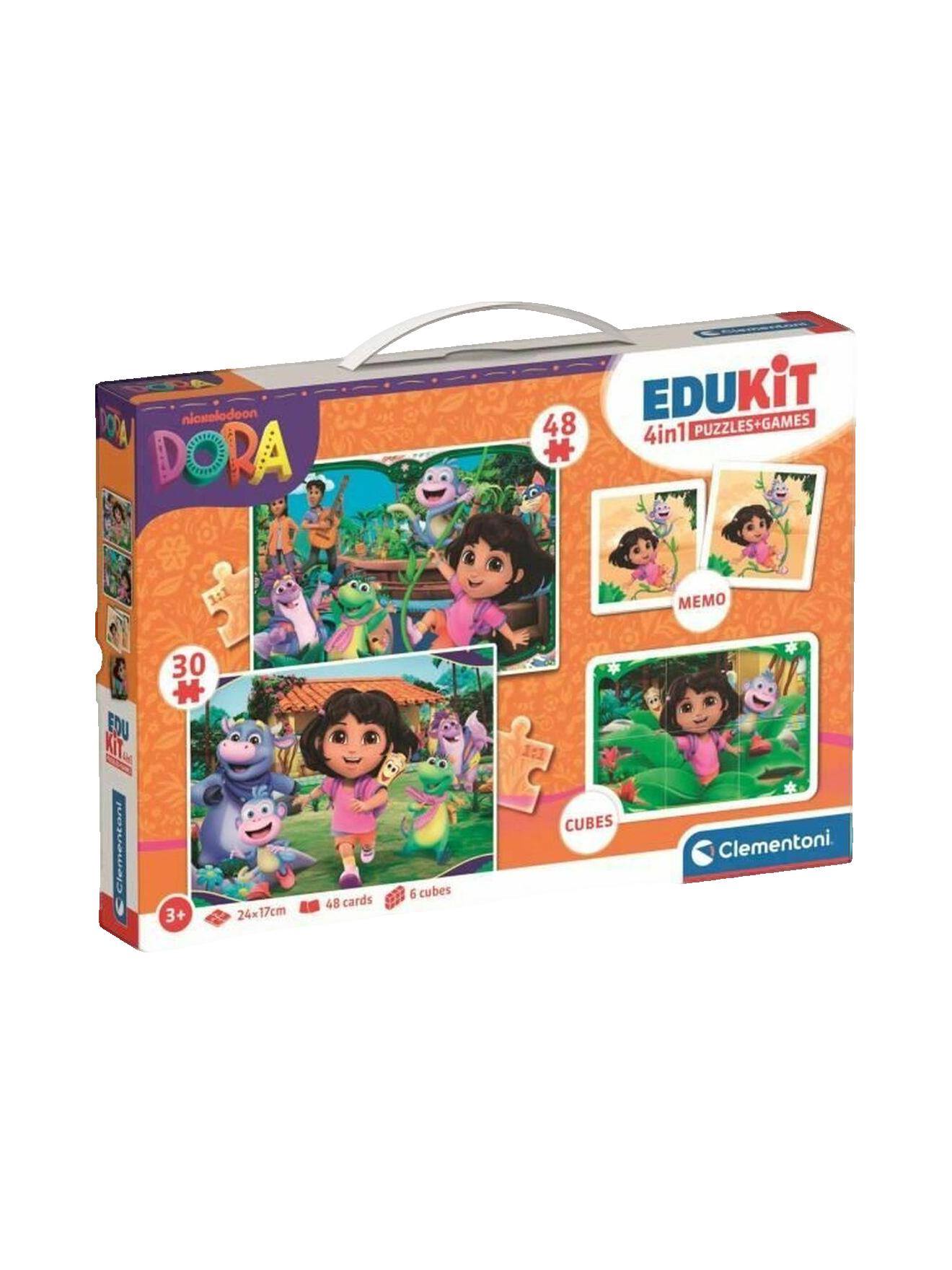 Jeu éducatif edukit 4 en 1 - dora l'exploratrice - 3 ans et plus multicolore