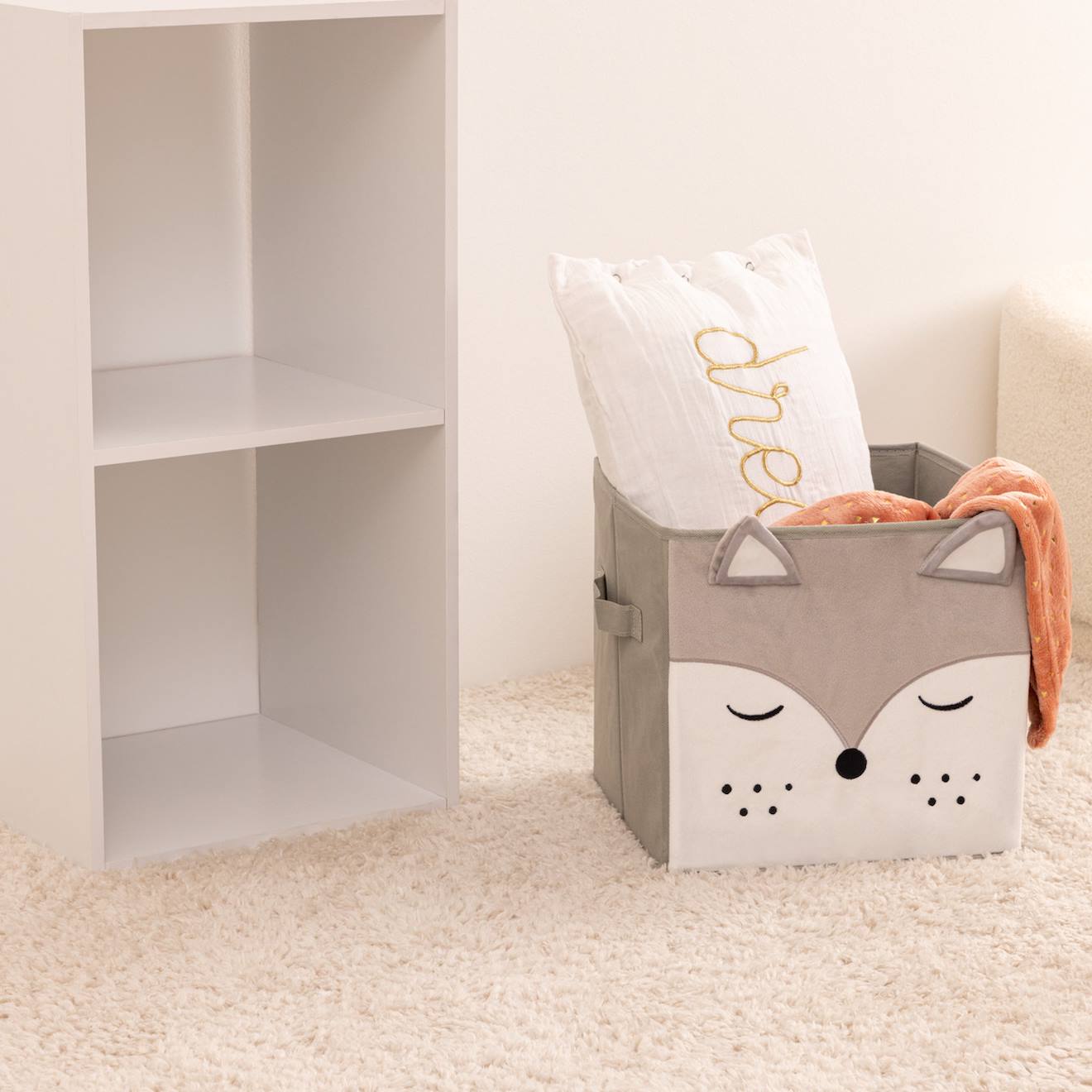 Bac De Rangement Renard Velours