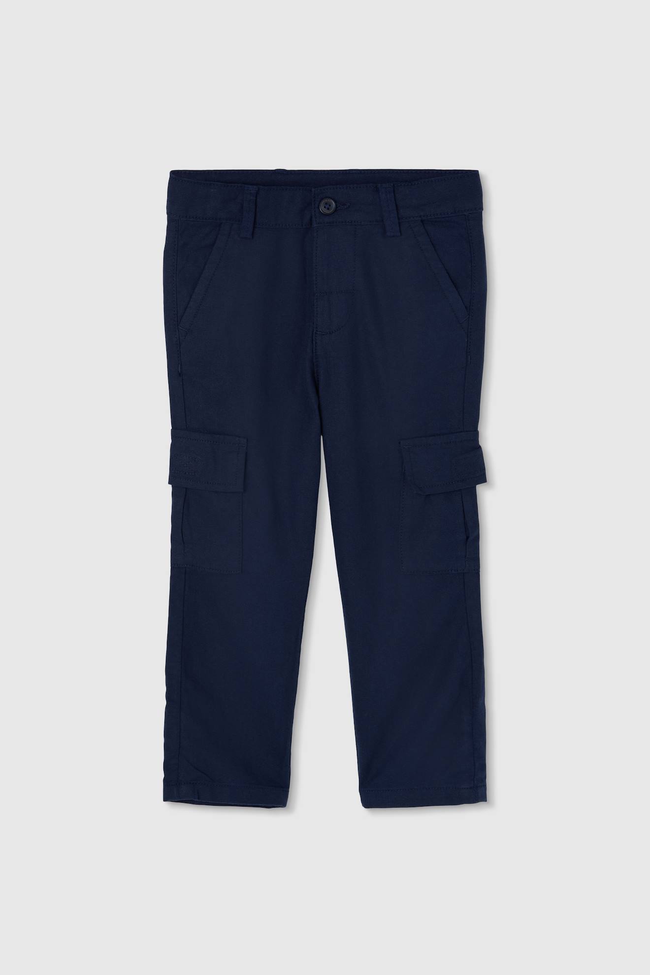 Pantalon garçon lin bleu