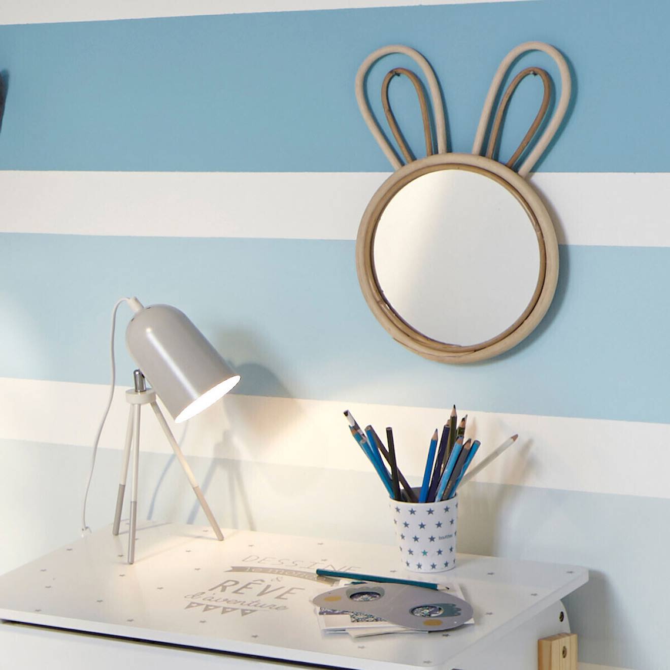 Miroir Lapin En Bambou - Kenai Beige (Atmosphera) - Couverture