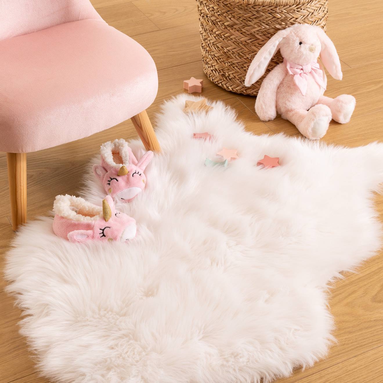 Tapis Imitation Fourrure - Limeo Blanc