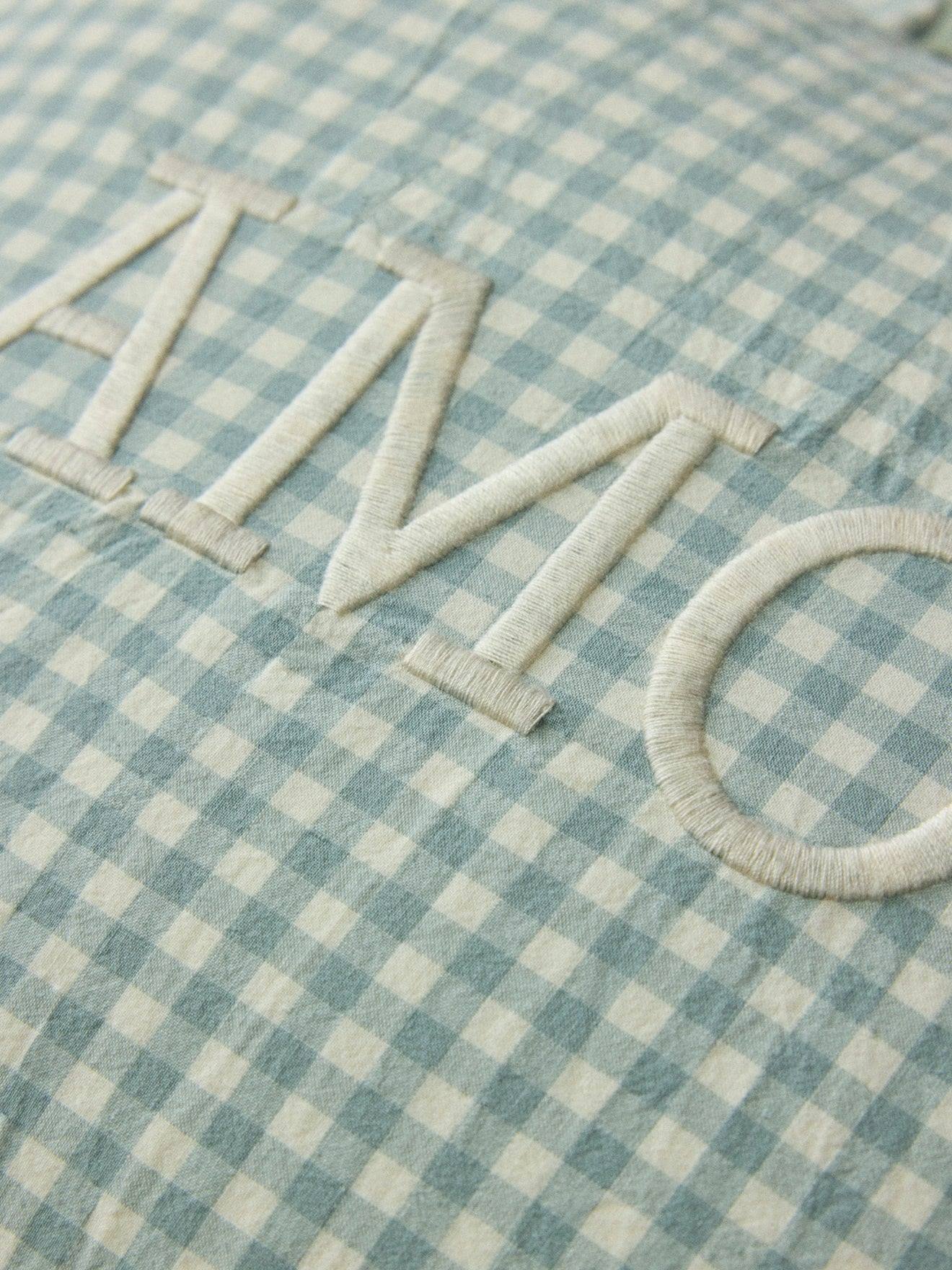 Coussin "amour" Imprimé Vichy Vichy Vert (Cyrillus) - Image 1