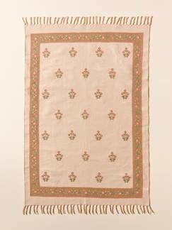Linge de maison et décoration-Tapis agathe en coton brodé - grand modèle