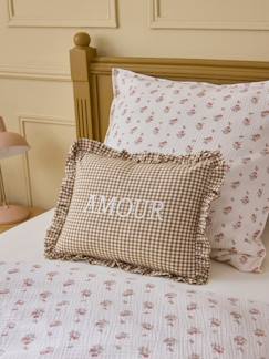 Coussin "amour" imprimé vichy  - vertbaudet enfant