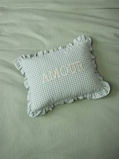 Coussin "amour" imprimé vichy  - vertbaudet enfant