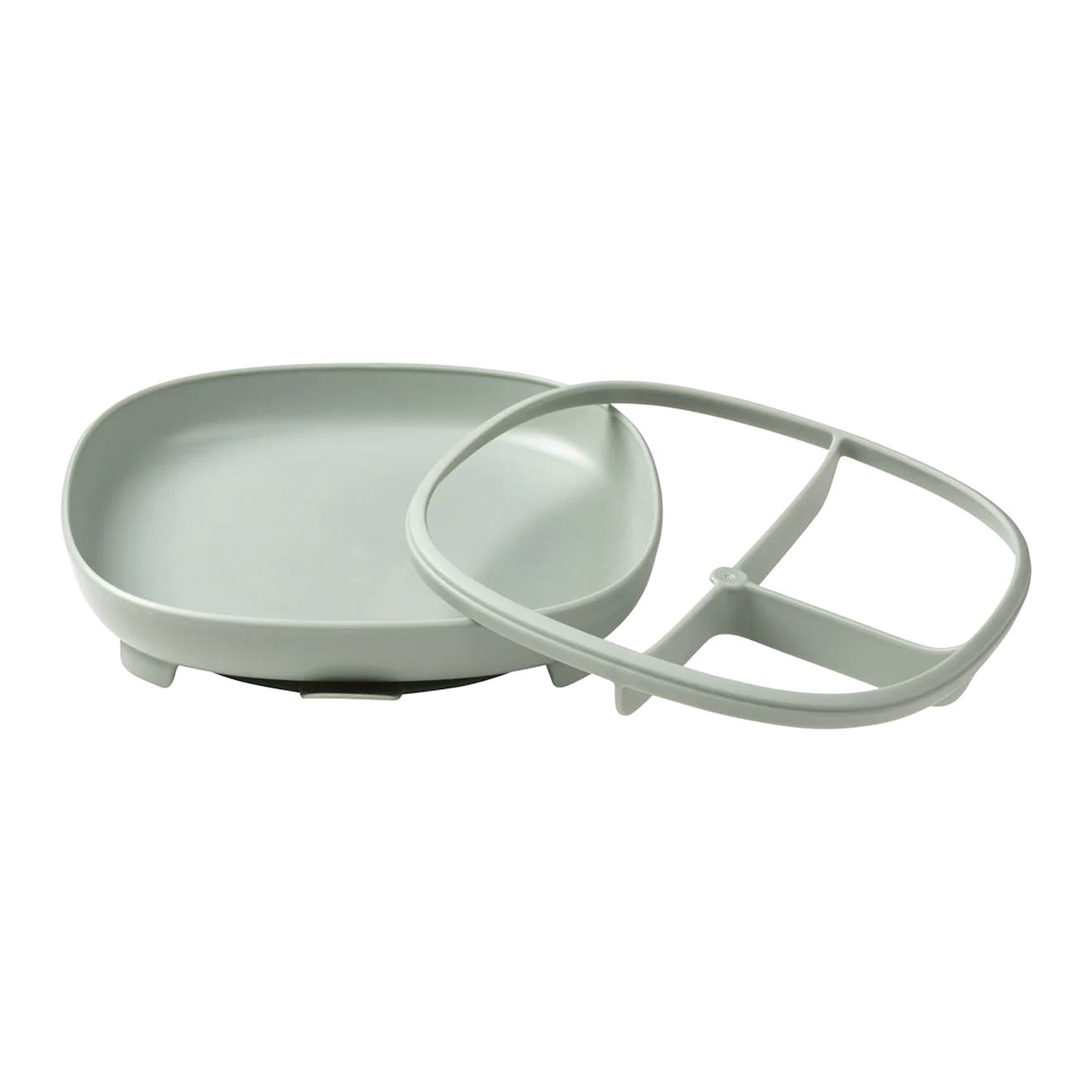 Assiette À Ventouse Avec Compartiments Amovibles Vert De Gris (B.BOX) - Image 2