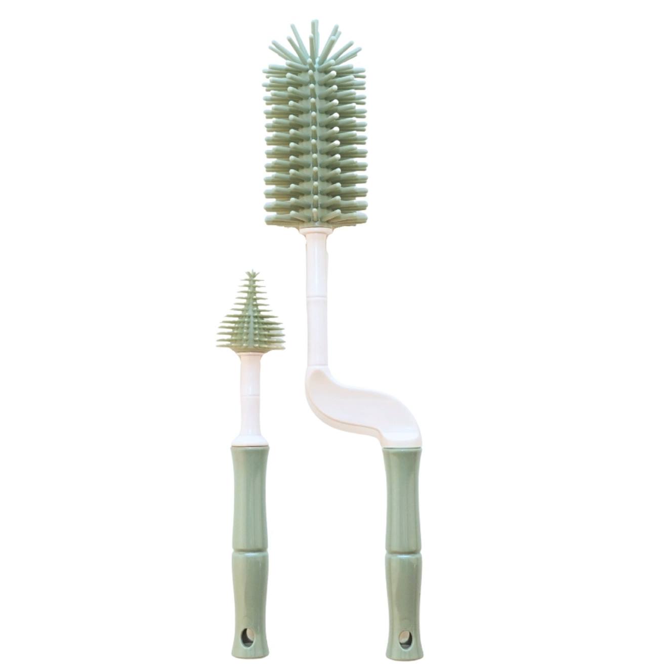 Goupillon Biberon Avec Rince-tétine Bébé Vert - Jade