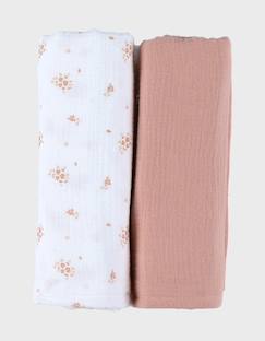 Puériculture-Lot de 2 langes 100* mousseline de coton bio