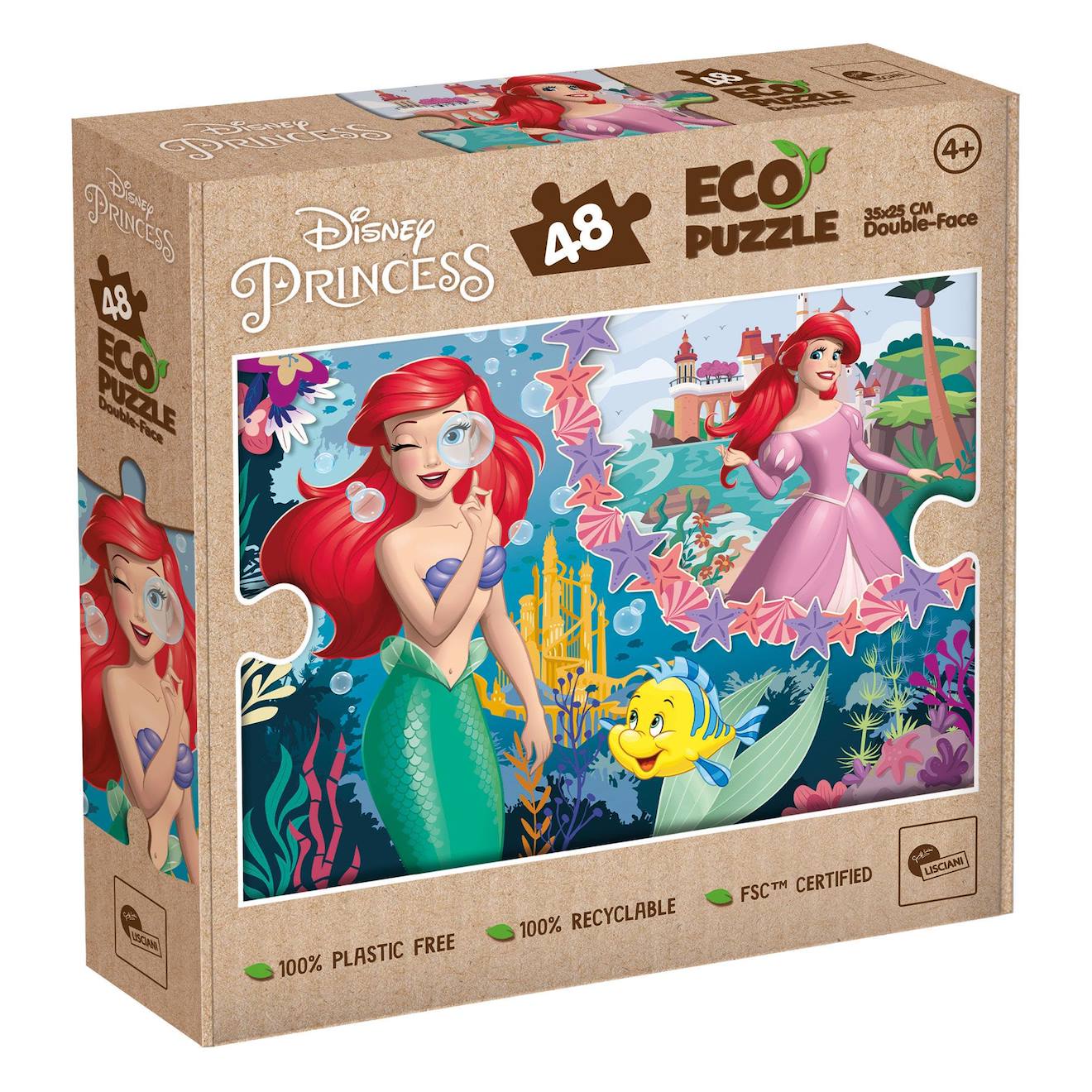 Eco-puzzle 48 Pcs Mini Double Face Ariel Multicolore