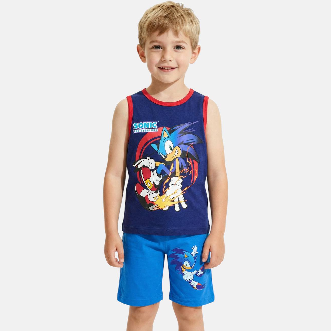 Ensemble Garçon Débardeur Et Short Sonic Marine