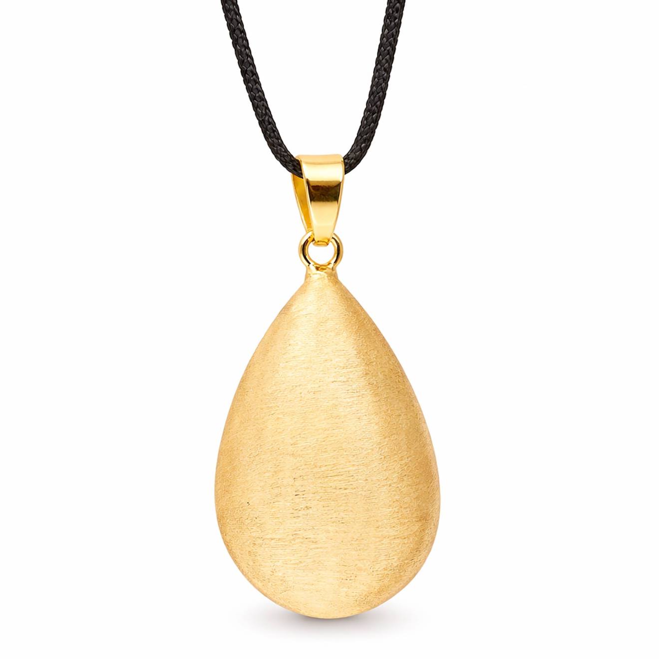 De Grossesse Collier Goutte Effet Brossé Or