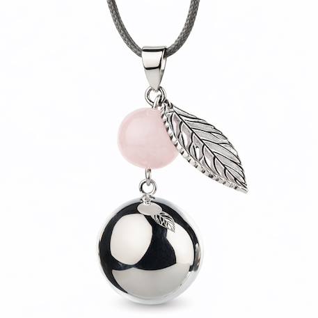 Bola - De Grossesse Collier Perle Et Feuille Argent