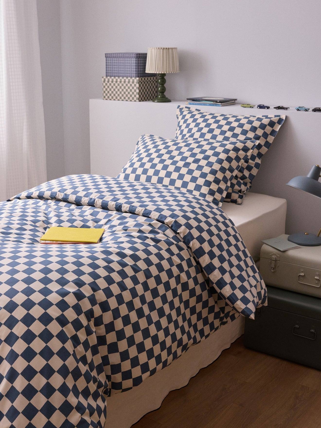 Housse De Couette Percale De Coton marius Bleu