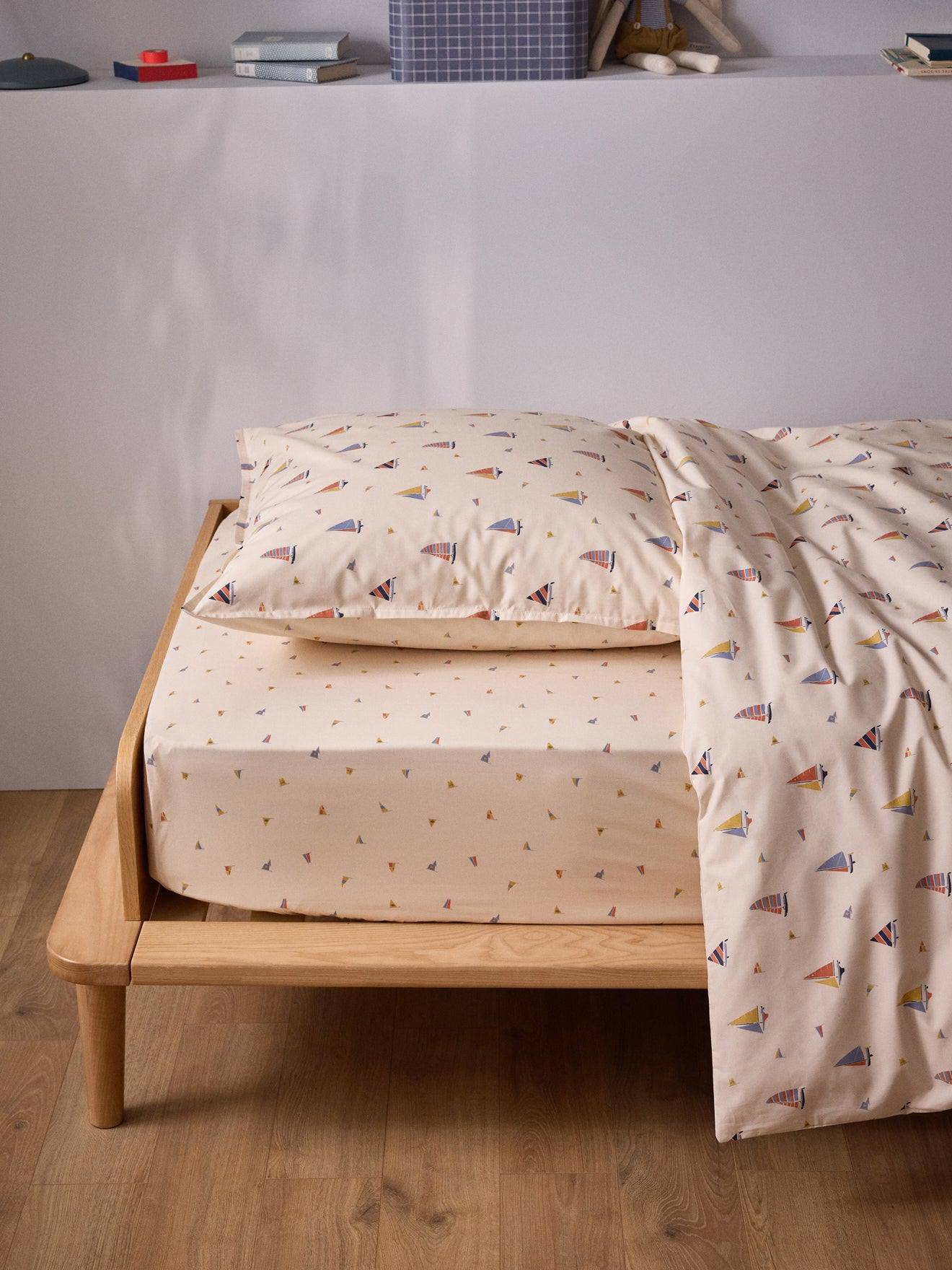 Drap-housse Percale De Coton matéo Imprimé Rime Multico
