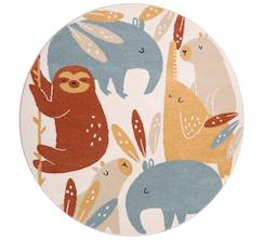 -Tapis jungle sunrise rond