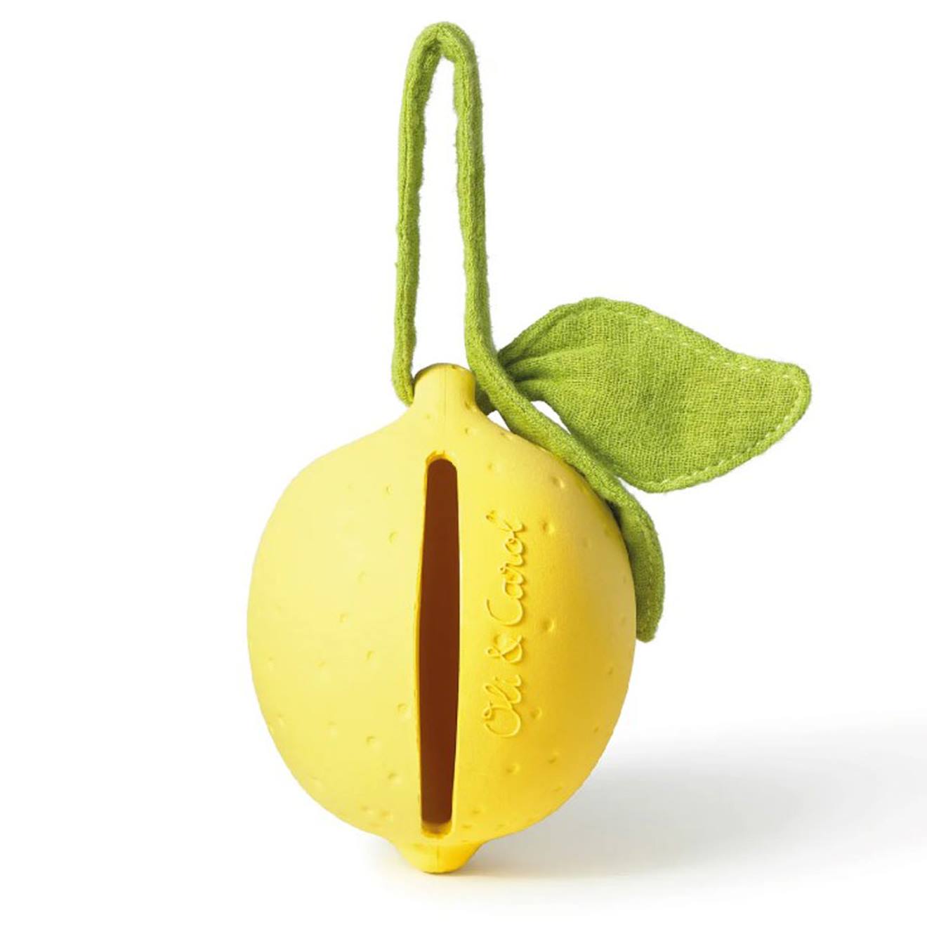 Etui À Sucette En Caoutchouc 100% Naturel Lou Le Citron Jaune