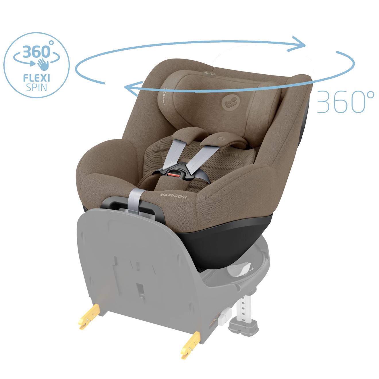 Siège Auto Pivotant Et Coulissant Pearl 360 Pro Authentic Truffle
