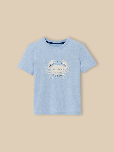 T-shirt chiné garçon - coton biologique  - vertbaudet enfant