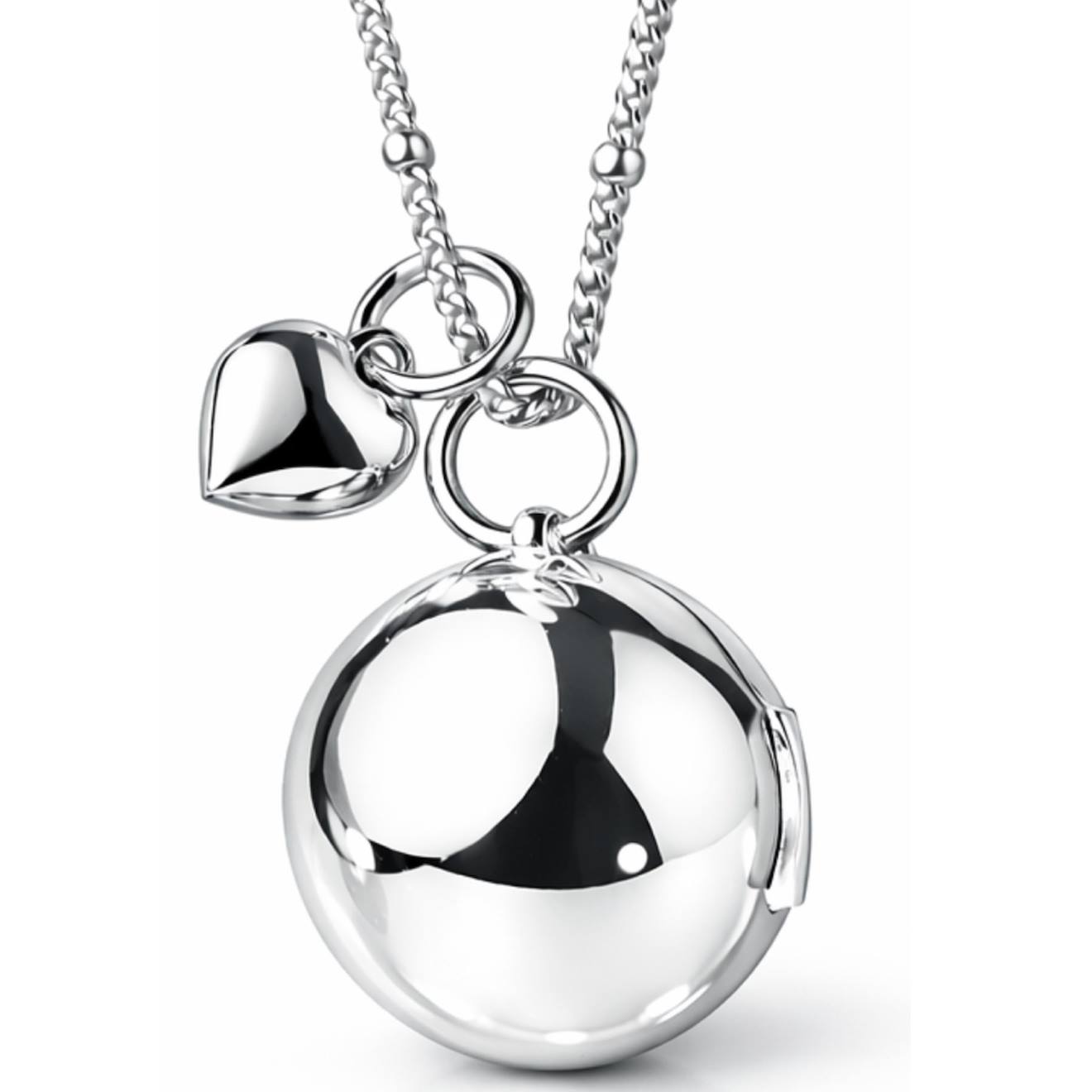Collier Bola De Grossesse Battement De Cœur Argent