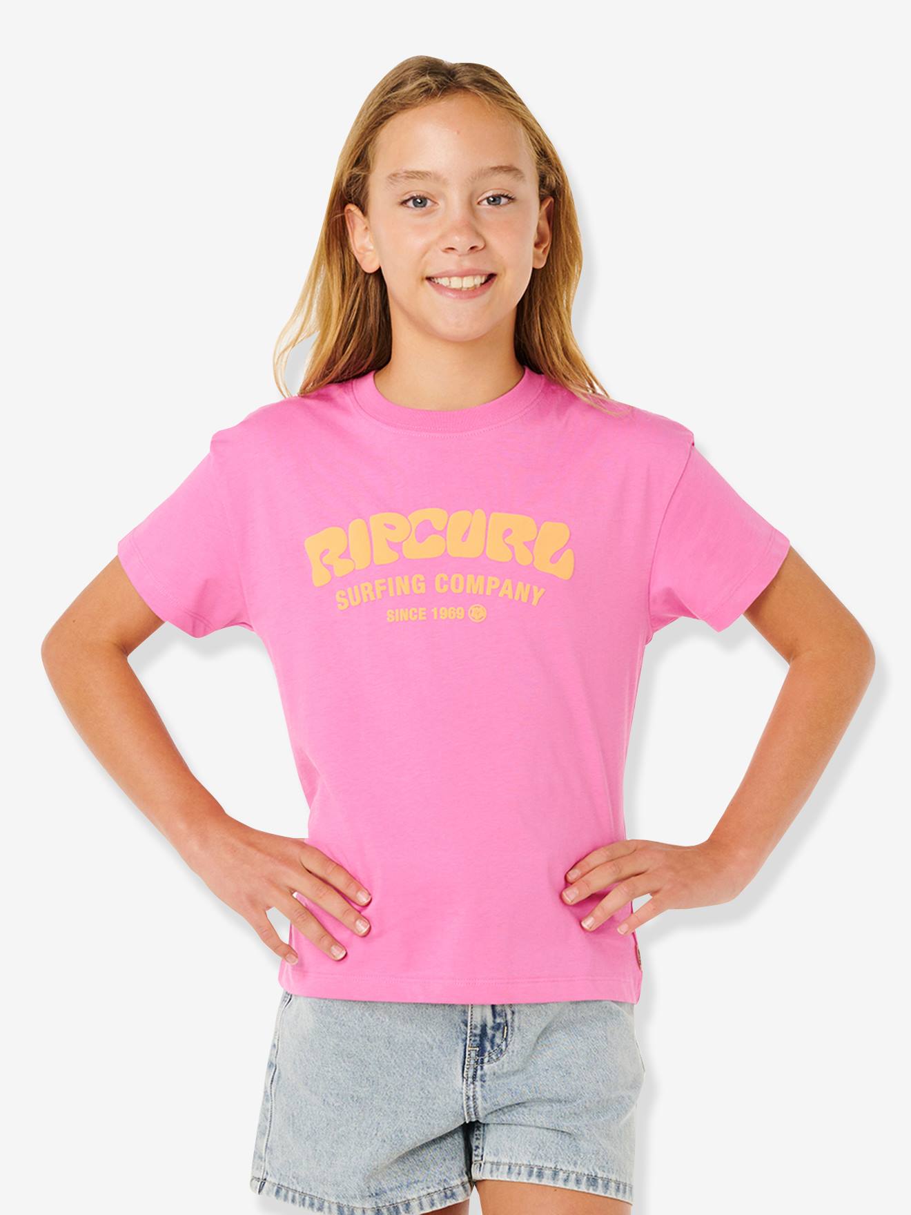 Tee Shirt Manches Courtes Fille Rose