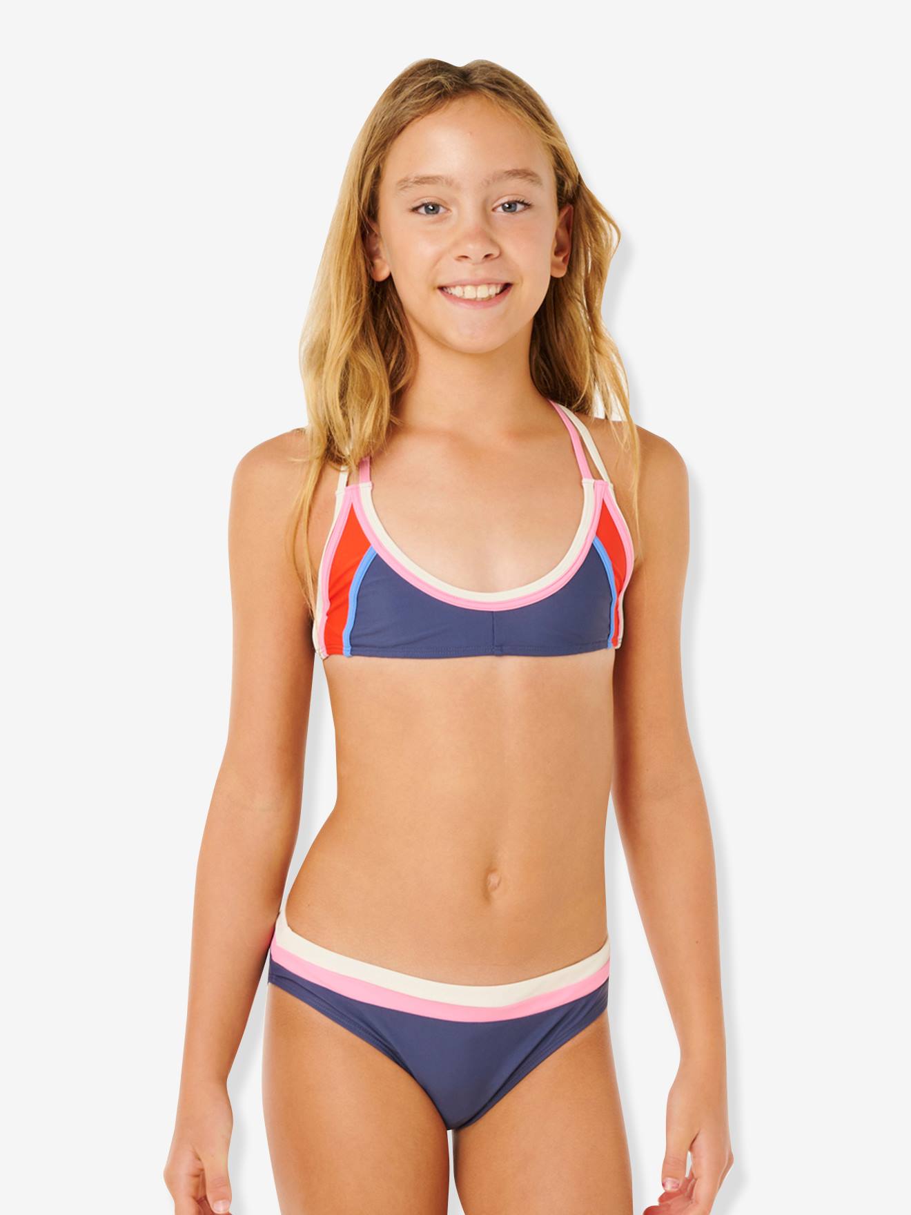 Maillot de bain 2 pièces Surf Revival fille marine