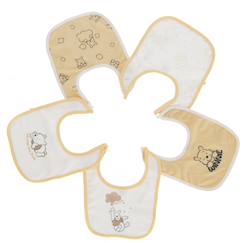 Puériculture-Repas-Lot de 5 bavoirs winnie coton