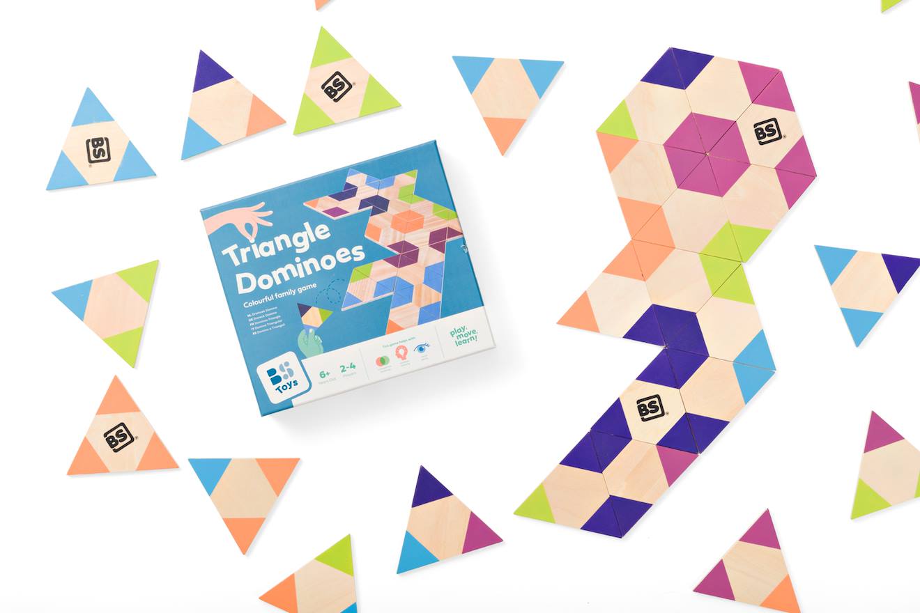 Dominos Triangulaires En Bois Fsc - Jeu De Société Classique Enfant Multicolore