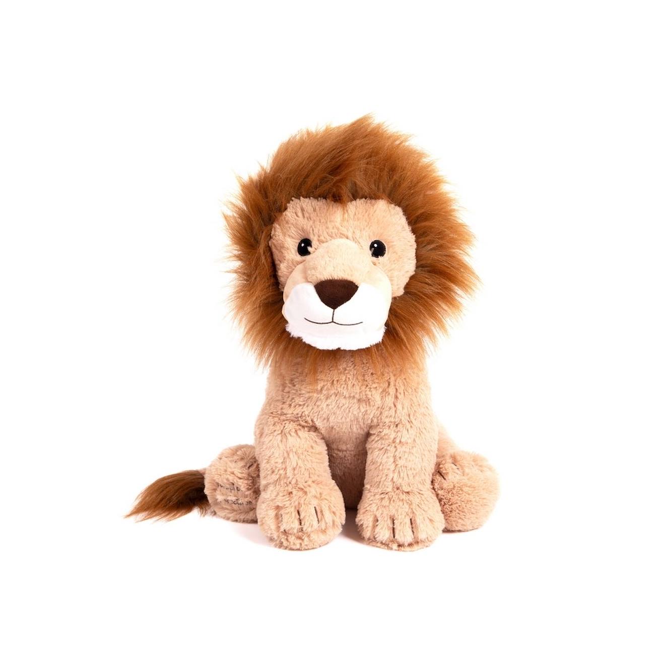 Peluche Géante Léon Le Lion Assis - Made In France Marron