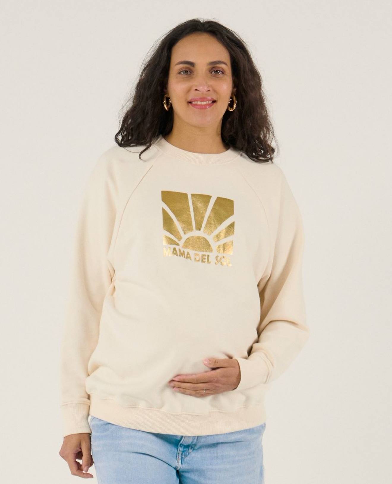 Sweat d'allaitement sunny ecru