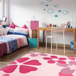 -Tapis chambre tissé blume