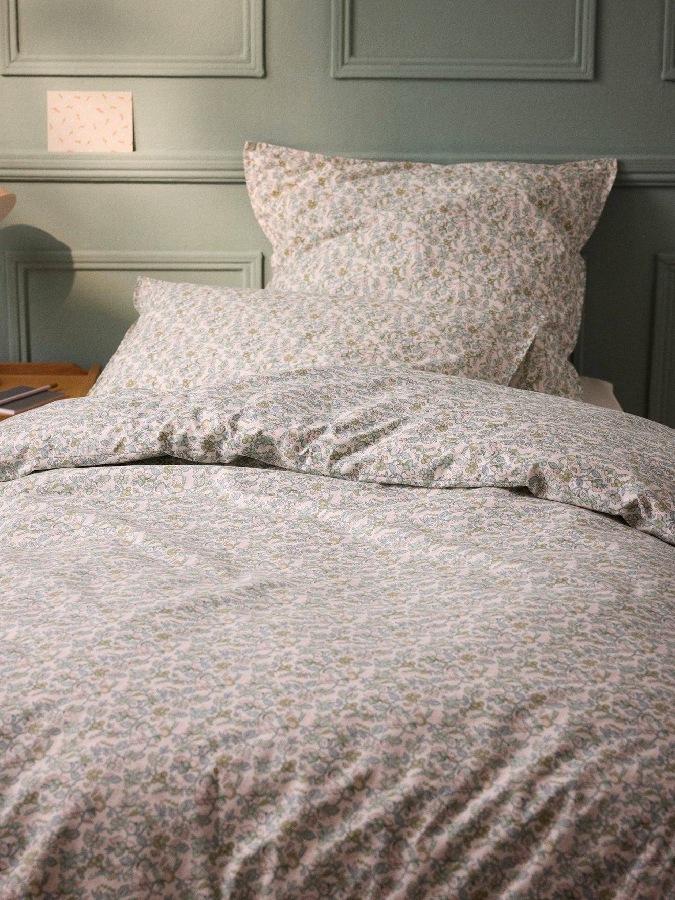 Housse De Couette Percale De Coton mariette Vert