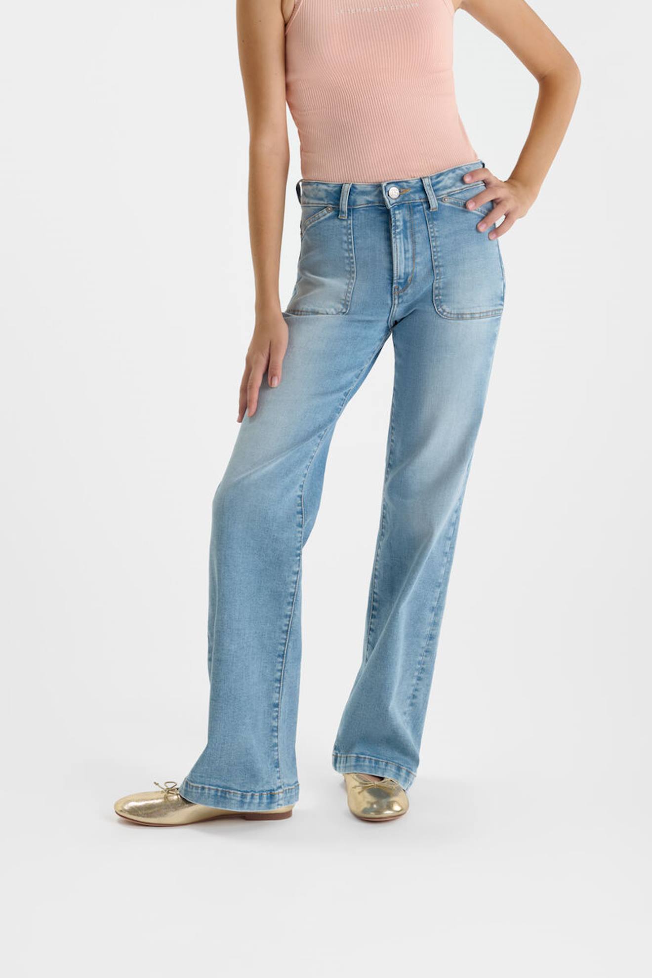 Jeans Flare Pour Enfant Blue