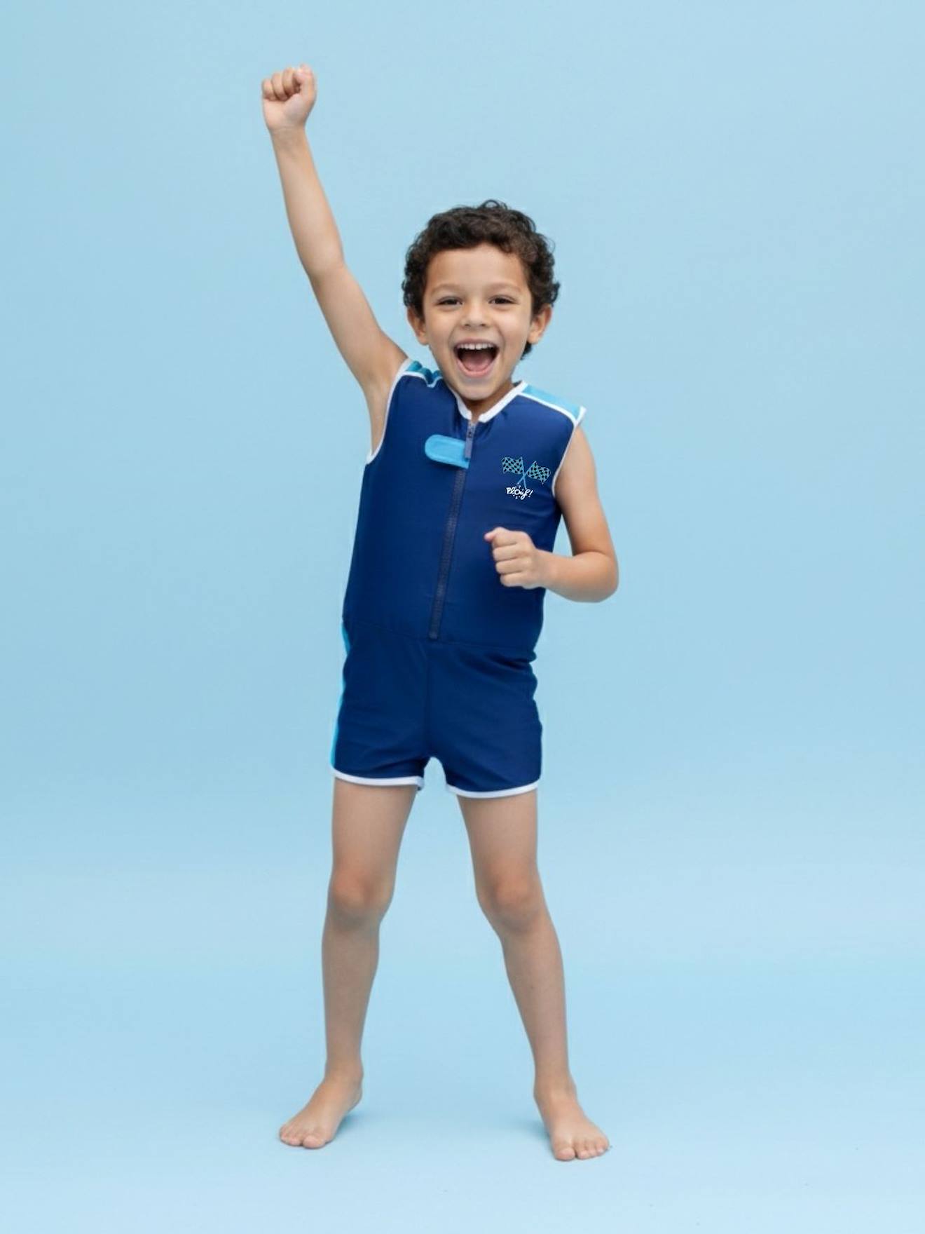 Maillot De Bain Flottant Enfant - Torpille Bleu 50 €