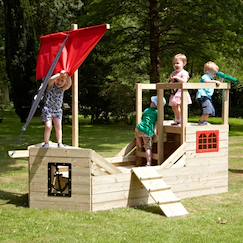 Cabane bateau pirate galleon bois fsc®  - vertbaudet enfant