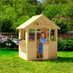 Jouet-Jeux de plein air-Aires de jeux-Maisonnette cabane enfant avec cuisine extérieure  bois fsc®