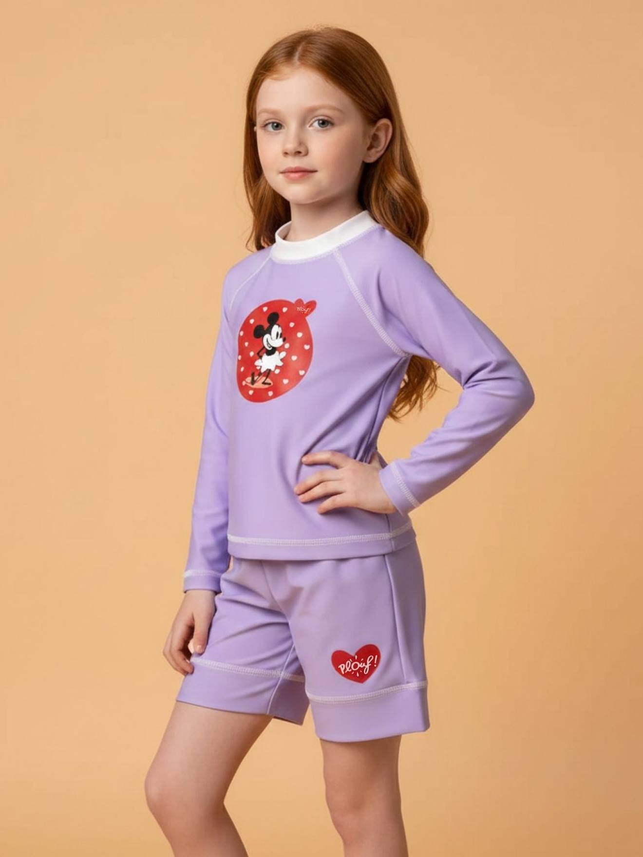 Ensemble Anti-uv Fille : Mimie Mauve Lilas