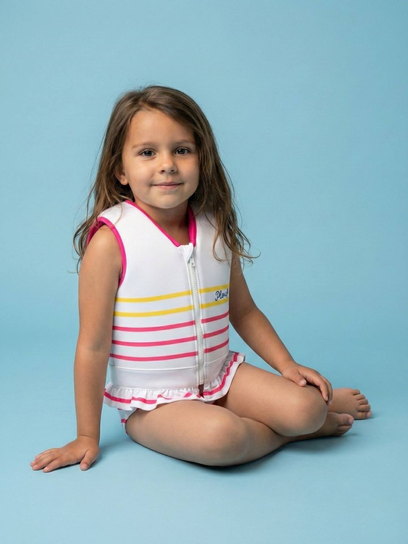 Maillot De Bain Flottant Enfant - Stphanie Blanc Rose 56 €