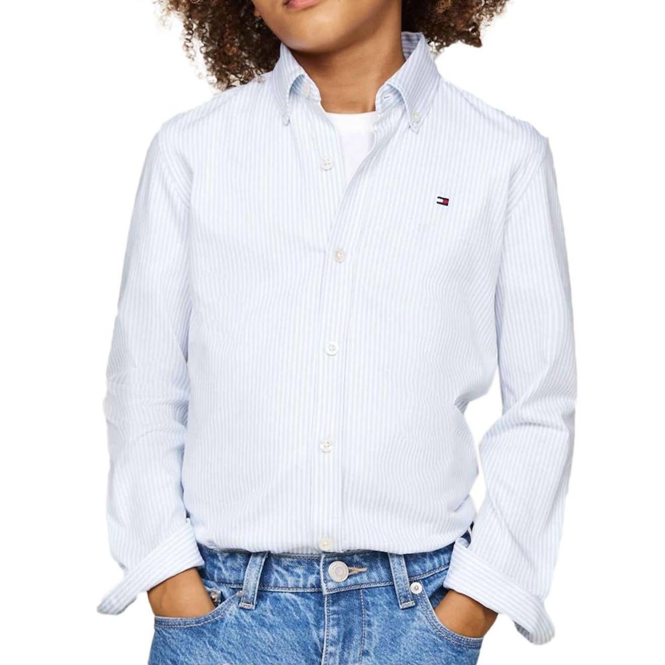 Chemise garçon allover bleu