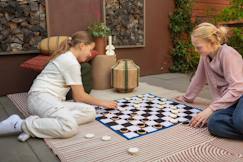 Jouet-Jeu de dames XXL - jeu de société classique