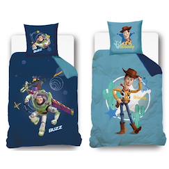 Linge de maison et décoration-Linge de lit enfant-Housse de couette disney buzz et woody recto/verso coton