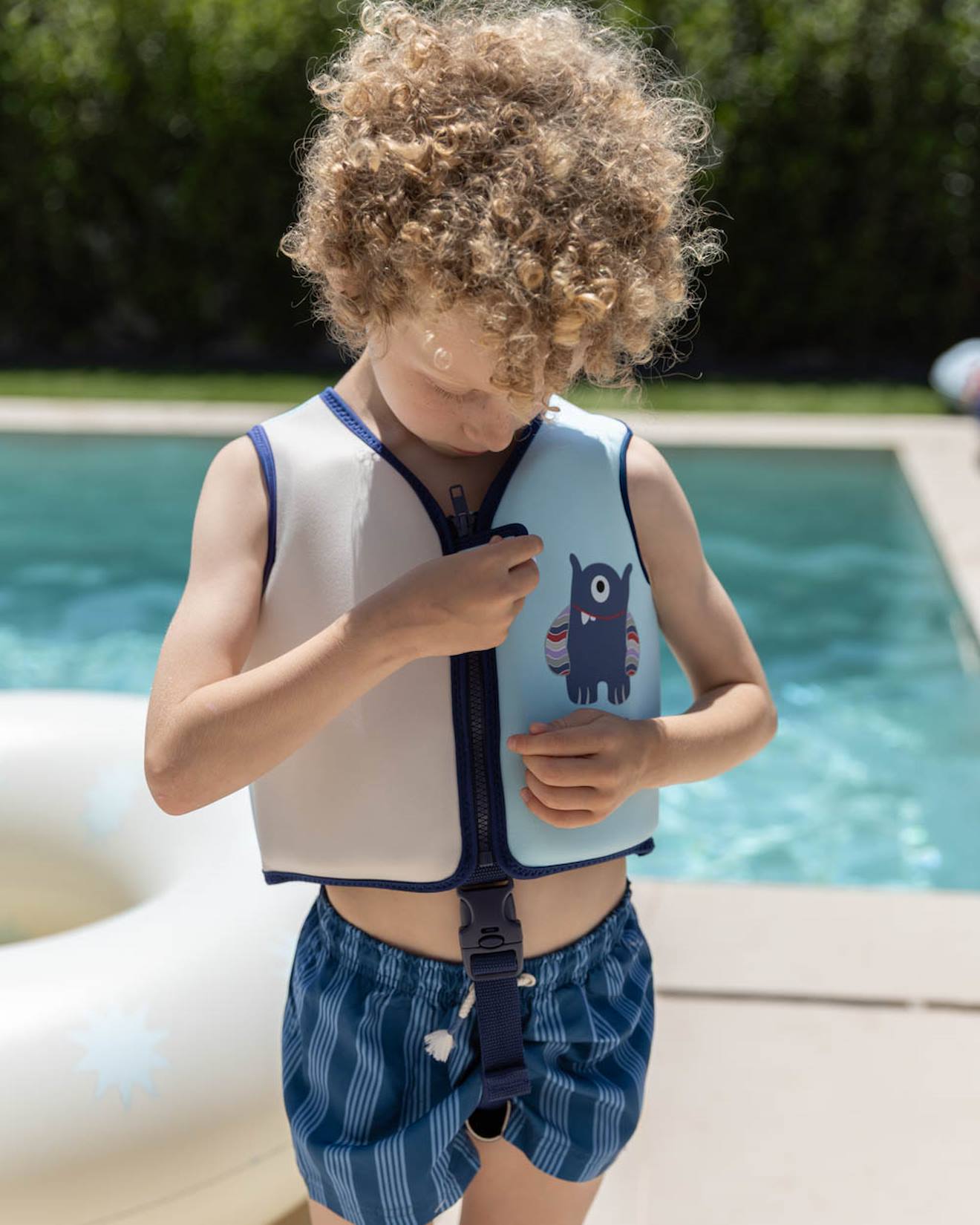 Gilet Natation Enfant Neoprene Et Epe Bleu